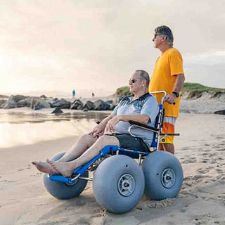 Wheeleez 20-4293 Sandcruiser All-Terrain Beach Wheelchair (Dune Buster Model), Heavy-Duty Outdoor Mobility Chair, 298 lb. Weight Capacity