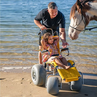 Wheeleez 20-4291 Sandpiper All-Terrain Beach Wheelchair, Pediatric Outdoor Mobility Chair