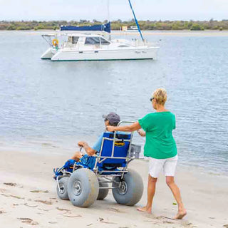 Wheeleez 20-4292 Sandcruiser All-Terrain Beach Wheelchair, Heavy-Duty Outdoor Mobility Chair