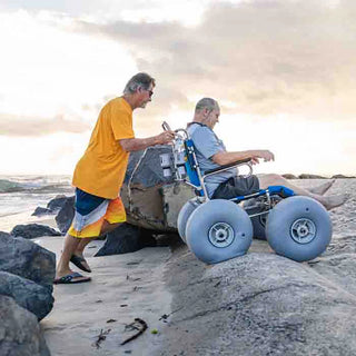 Wheeleez 20-4293 Sandcruiser All-Terrain Beach Wheelchair (Dune Buster Model), Heavy-Duty Outdoor Mobility Chair, 298 lb. Weight Capacity