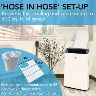 Whynter ARC-1030WN 12,000 BTU NEX Inverter Dual Hose Cooling Portable Air Conditioner