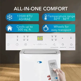 Whynter ARC-1050XP 13500 BTU MultiCool Smart Wi-Fi enabled Portable Air Conditione