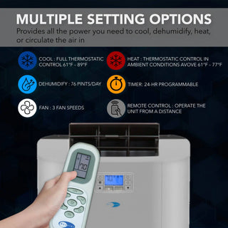 Whynter ARC-122DHP 12,000 BTU Elite Dual Hose Portable Air Conditioner