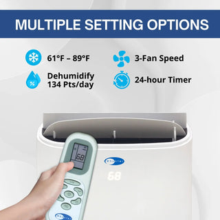 Whynter ARC-147WF 14,000 BTU Dual Hose Cooling Portable Air Conditioner,