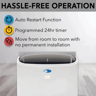 Whynter ARC-147WF 14,000 BTU Dual Hose Cooling Portable Air Conditioner,