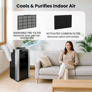 Whynter ARC-14SH 14,000 BTU Dual Hose Cooling Portable Air Conditioner