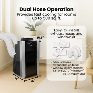 Whynter ARC-14SH 14,000 BTU Dual Hose Cooling Portable Air Conditioner