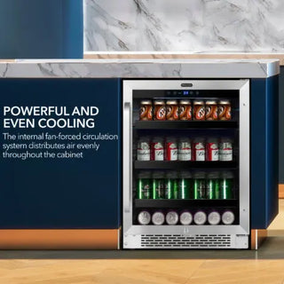 Whynter BBR-148SB 24″ Built-In 182 Can Undercounter Stainless Steel Beverage Refrigerator