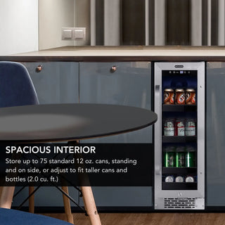 Whynter BBR-638SB 12″ Built-In 75 Can Undercounter Stainless Steel Beverage Refrigerator