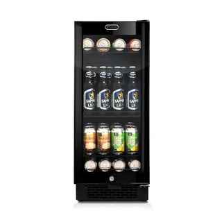 Whynter BBR-801BG 15″ Black Glass 100-can Capacity Beverage Refrigerator