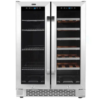 Whynter BWB-2060FDS/BWB-2060FDSa 24″ Built-In French Door Dual Zone 20 Bottle Wine Refrigerator