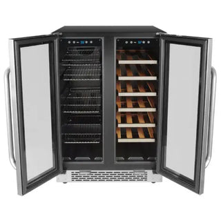 Whynter BWB-2060FDS/BWB-2060FDSa 24″ Built-In French Door Dual Zone 20 Bottle Wine Refrigerator