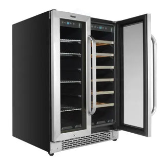 Whynter BWB-2060FDS/BWB-2060FDSa 24″ Built-In French Door Dual Zone 20 Bottle Wine Refrigerator