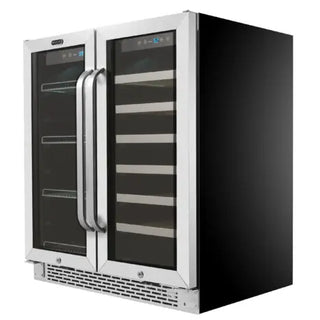 Whynter BWB-3388FDS/BWB-3388FDSa 30″ Built-In French Door Dual Zone 33 Bottle Wine Refrigerator