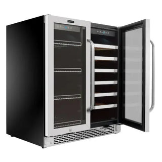 Whynter BWB-3388FDS/BWB-3388FDSa 30″ Built-In French Door Dual Zone 33 Bottle Wine Refrigerator