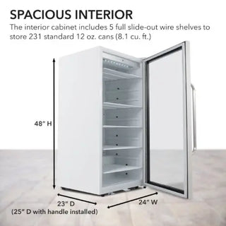 Whynter CBM-815WS/CBM-815WSa 8.1 cu. ft. Stainless Steel Commercial Beverage Refrigerator