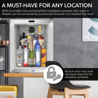 Whynter CDF-177SB Countertop Reach-In 1.8 cu ft Display Glass Door Freezer