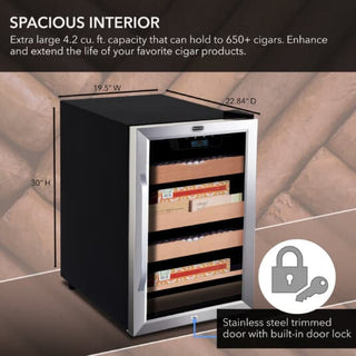 Whynter CHC-421HC 650-Count 4.2 cu.ft. Electric Cigar Cabinet Cooler and Humidor