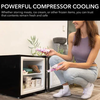 Whynter CUF-110B 1.1 cu. ft. Upright Compact Mini Freezer with Lock – Black