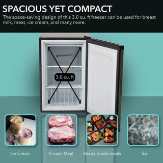 Whynter CUF-301BK 3 cu. ft Energy Star Upright Freezer with Lock – Black