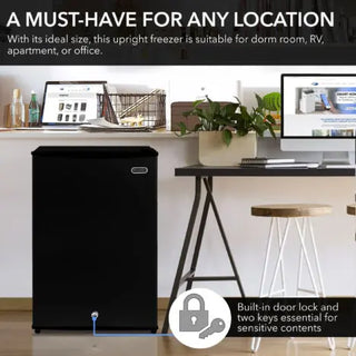 Whynter CUF-301BK 3 cu. ft Energy Star Upright Freezer with Lock – Black