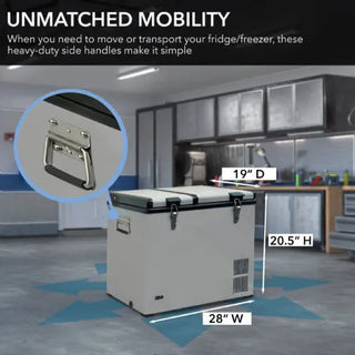 Whynter FM-62DZ 62 Quart Dual Zone Portable Fridge/ Freezer