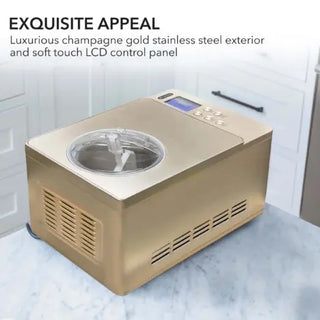 Whynter ICM-220CGY 2 Quart Capacity Automatic Compressor Ice Cream Maker and Yogurt Function