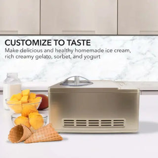 Whynter ICM-220CGY 2 Quart Capacity Automatic Compressor Ice Cream Maker and Yogurt Function
