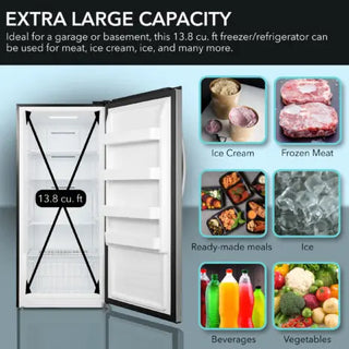 Whynter UDF-139SS/UDF-139SSa 13.8 cu.ft. Digital Upright Convertible Deep Freezer/Refrigerato