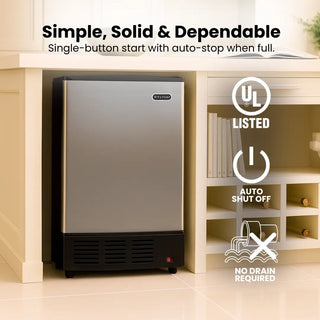 Whynter UIM-155 15" Built-In Ice Maker in Stainless Steel