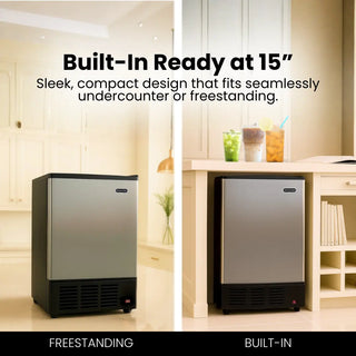 Whynter UIM-155 15" Built-In Ice Maker in Stainless Steel