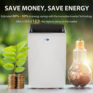 Whynter ARC-1230WNH 14,000 BTU NEX Inverter Dual Hose Cooling Portable Air Conditioner