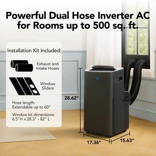 Whynter ARC-1280MX Smart Portable Air Conditioner, 13,000 BTU (10,000 BTU SACC),1-15V 60Hz