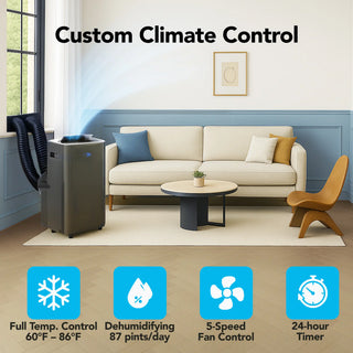 Whynter ARC-1280MX Smart Portable Air Conditioner, 13,000 BTU (10,000 BTU SACC),1-15V 60Hz