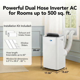 Whynter ARC-1280WX Smart Portable Air Conditioner, 13,000 BTU (10,000 BTU SACC)