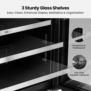 Whynter BSR-140SB 24Inch Undercounter 166 Cans Seamless Stainless Steel Beverage Fridge