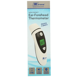 Zewa 11115 Wireless Infrared Ear and Forehead Non-Contact Thermometer with Bluetooth BLE