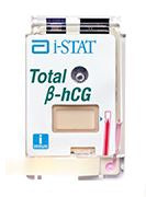 i-STAT 976165_BX General Chemistry Reagent Total Beta-hCG Non-Waived  test strip on a white background