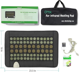 iReliev H11S2 Far Infrared Natural Jade and Tourmaline Heating Pad, 23.5" x 16"