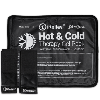 iReliev HC-1114 Premium Reusable Hot and Cold Therapy Gel Pack with Securement Straps