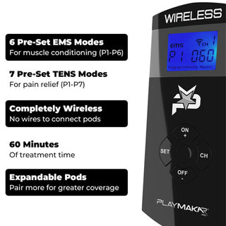 iReliev IR-PRO-1000-2 PRO Wireless Muscle Stimulator with TENS + EMS