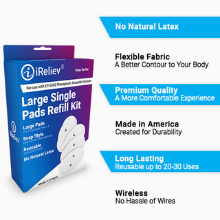 iReliev IR-PRO-104-L Wireless Large Single Pads Refill Kit