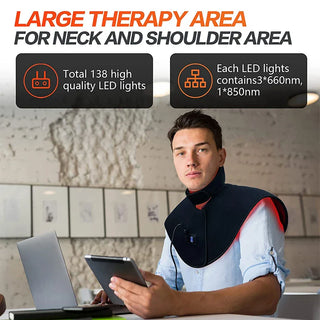 iReliev M3GN1-01-A Red Light Therapy Wrap for Neck and Shoulder Pain Relief
