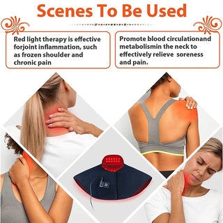 iReliev M3GN1-01-A Red Light Therapy Wrap for Neck and Shoulder Pain Relief