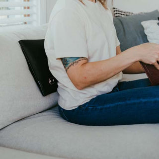 iReliev MA-9050-GR Relaxable™ 100% Genuine Cowhide Tanned Leather Pillow Massager