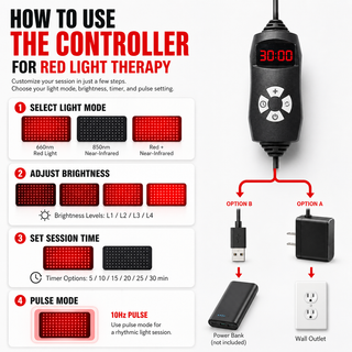 iReliev RL-D079 wrap hand controller and session settings