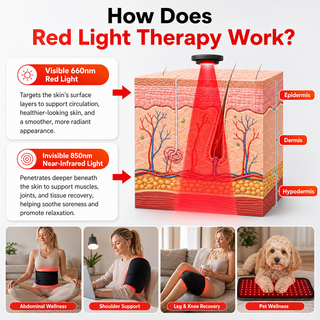 iReliev RL-D079 how red light therapy works diagram