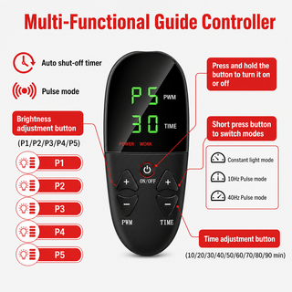 iReliev RL-D100Mat FullGlow 180 mat controller and session settings