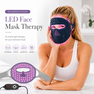 iReliev RL-Mask face mask worn during skin therapy