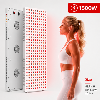 iReliev RL-W400-T full body red light therapy panel 1500W with size reference